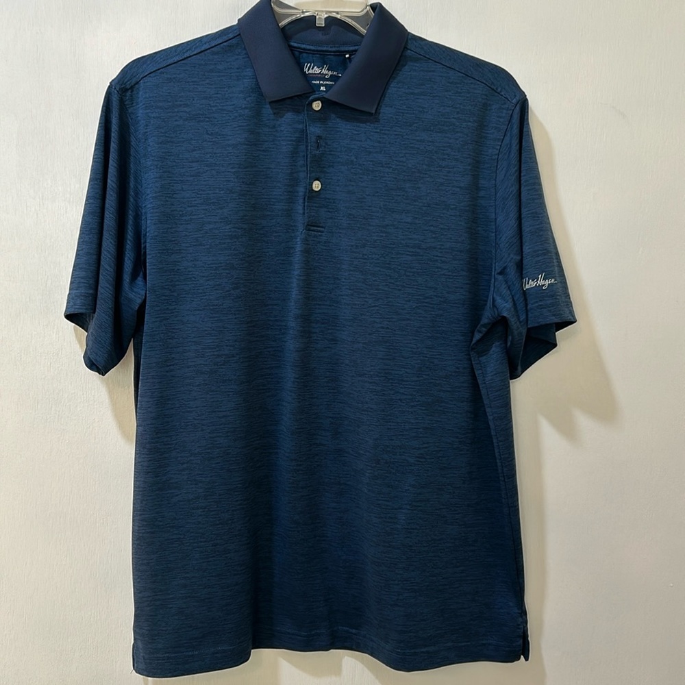 WALTER HAGEN GOLF SHIRT MEN SIZE XL BLUE ATHLETIC